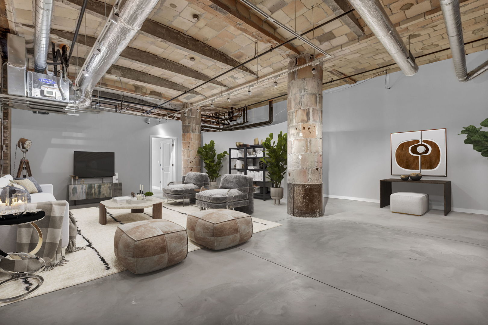801 South Wells Street, Unit 101 Chicago, IL 60607 - Photo 23 of 33 a living room with furniture and a chandelier