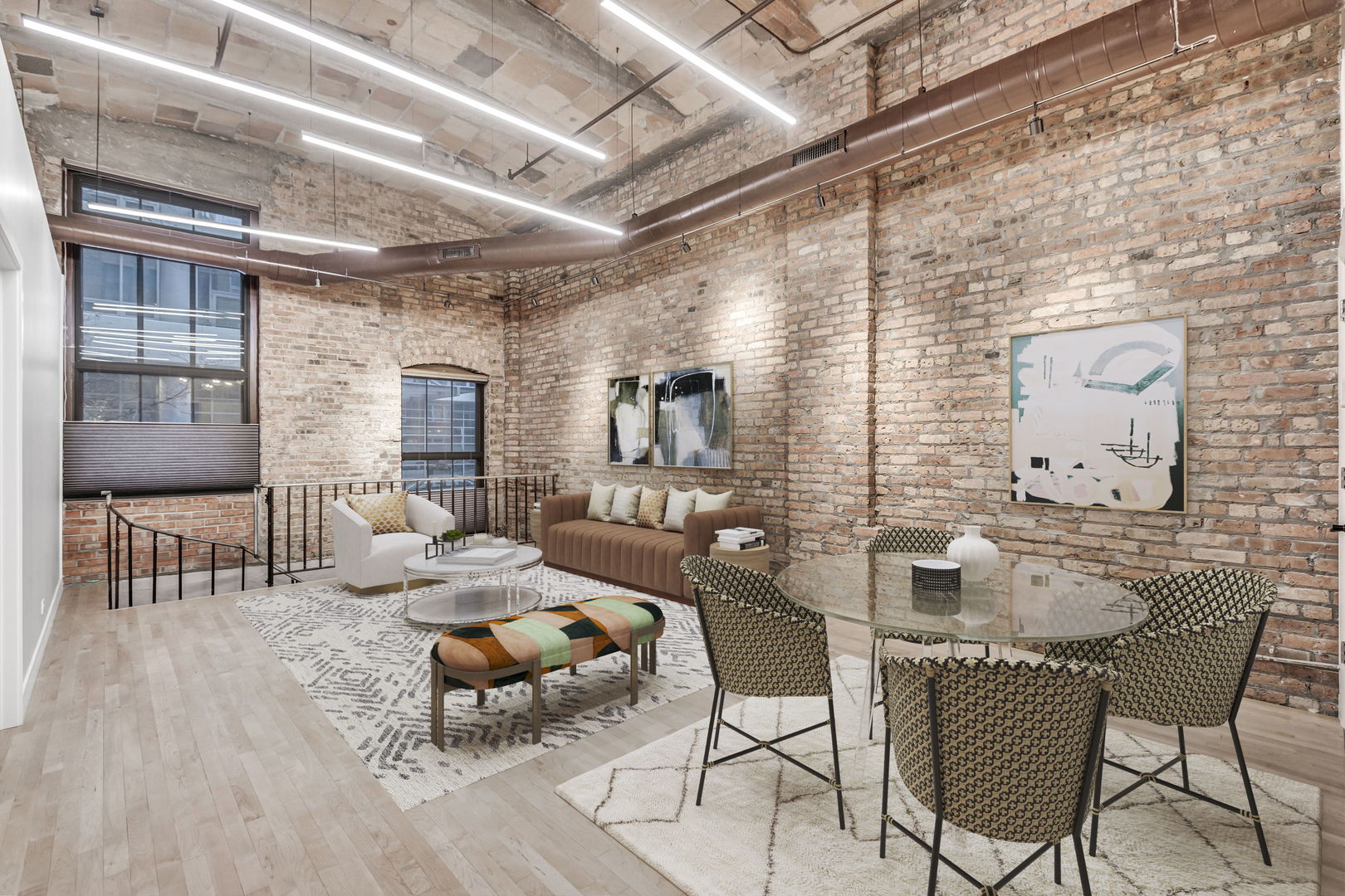 801 South Wells Street, Unit 101 Chicago, IL 60607 - Photo 9 of 33 a living room with furniture and a wooden floor