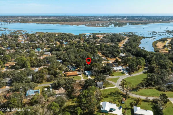 a city view with ocean