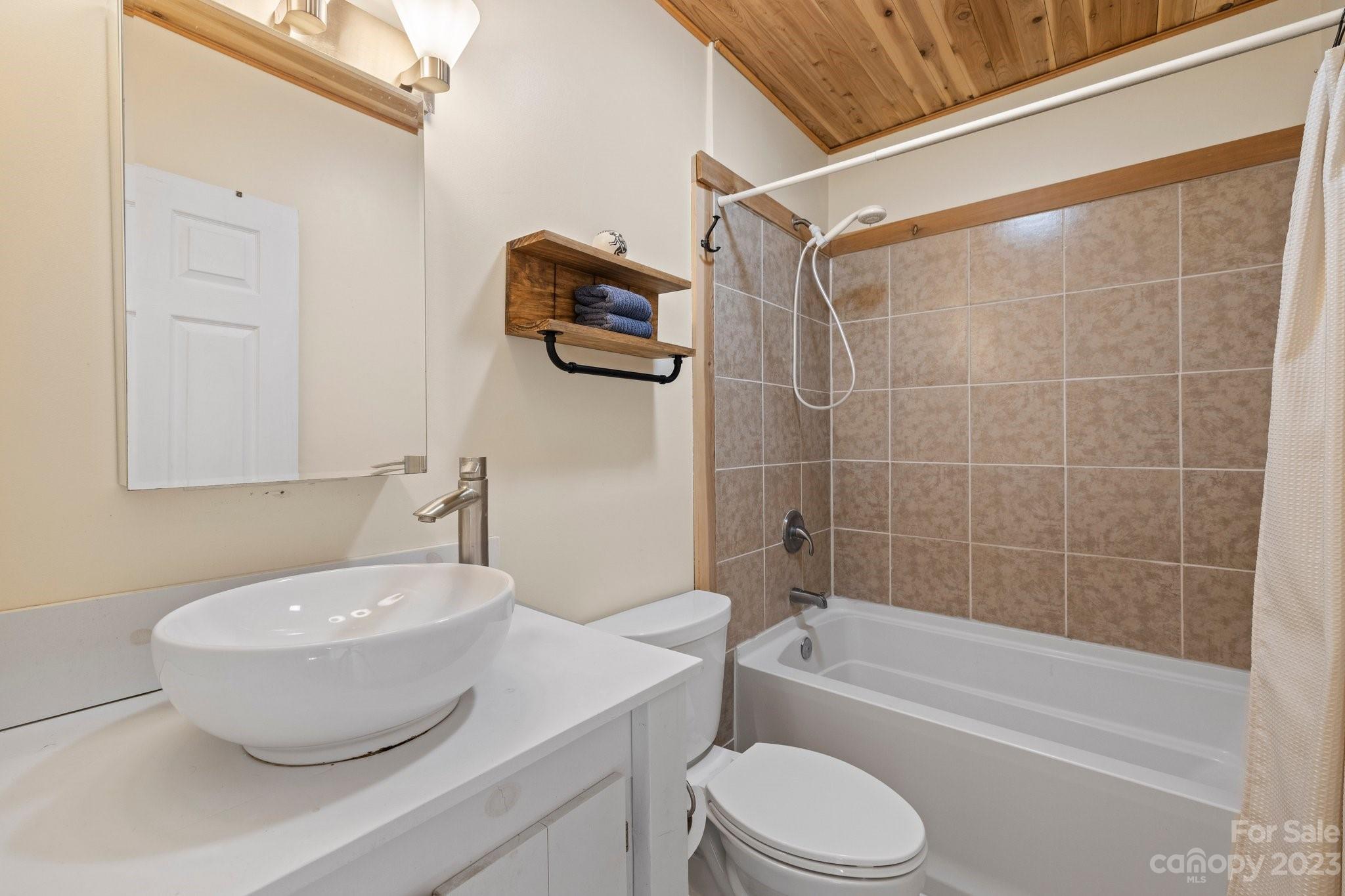 2023 Turnpike Road Marshall, NC 28753 - Photo 26 of 47 a bathroom with a sink a toilet and bathtub