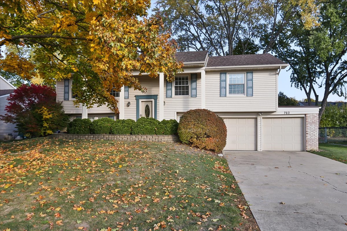a view of a house with a yard and large tree
