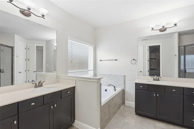 a bathroom with a double vanity sink double vanity