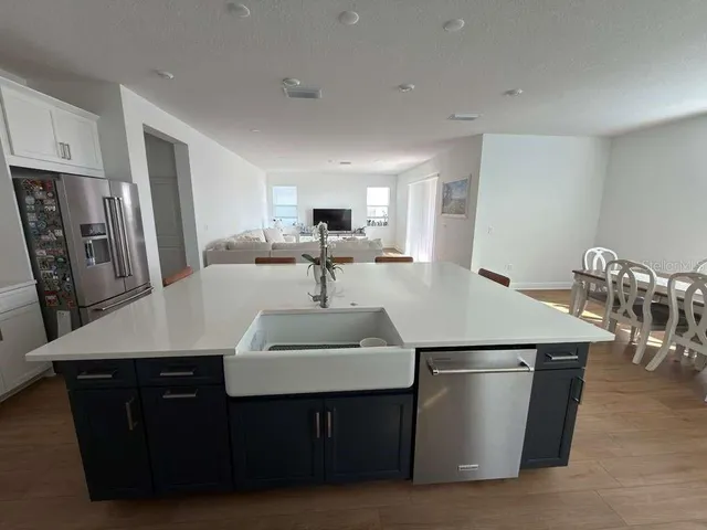 a living room with furniture and a couch