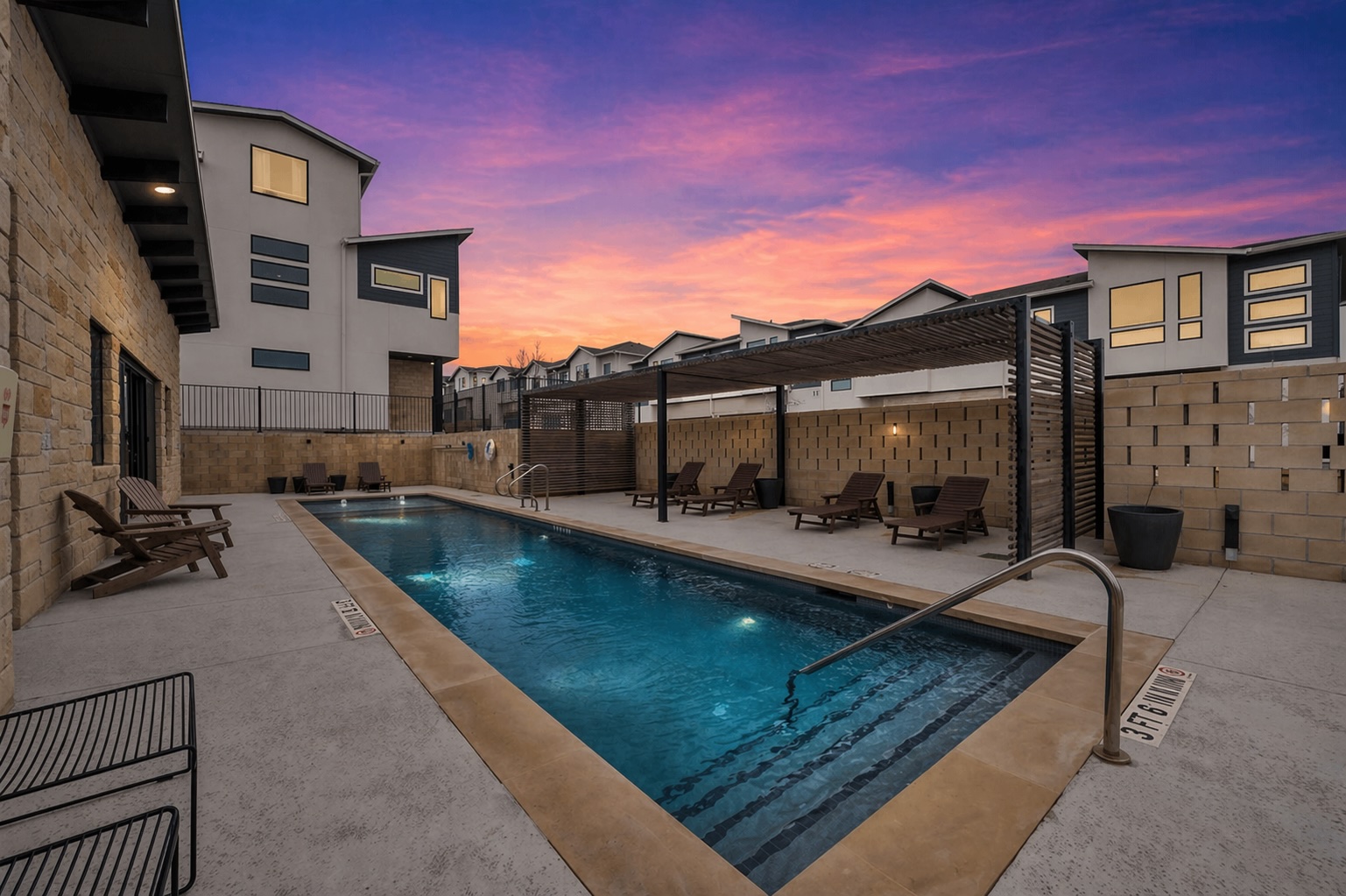 2050 Lohmans Spur Road, Unit 1302 Lakeway, TX 78734 - Photo 18 of 18 a view of a house with swimming pool and sitting area