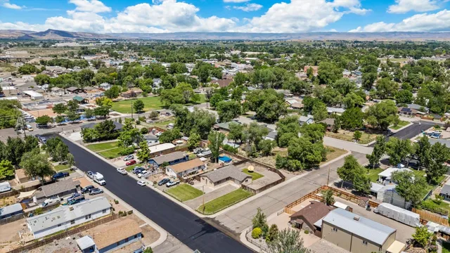 an aerial view of multiple house