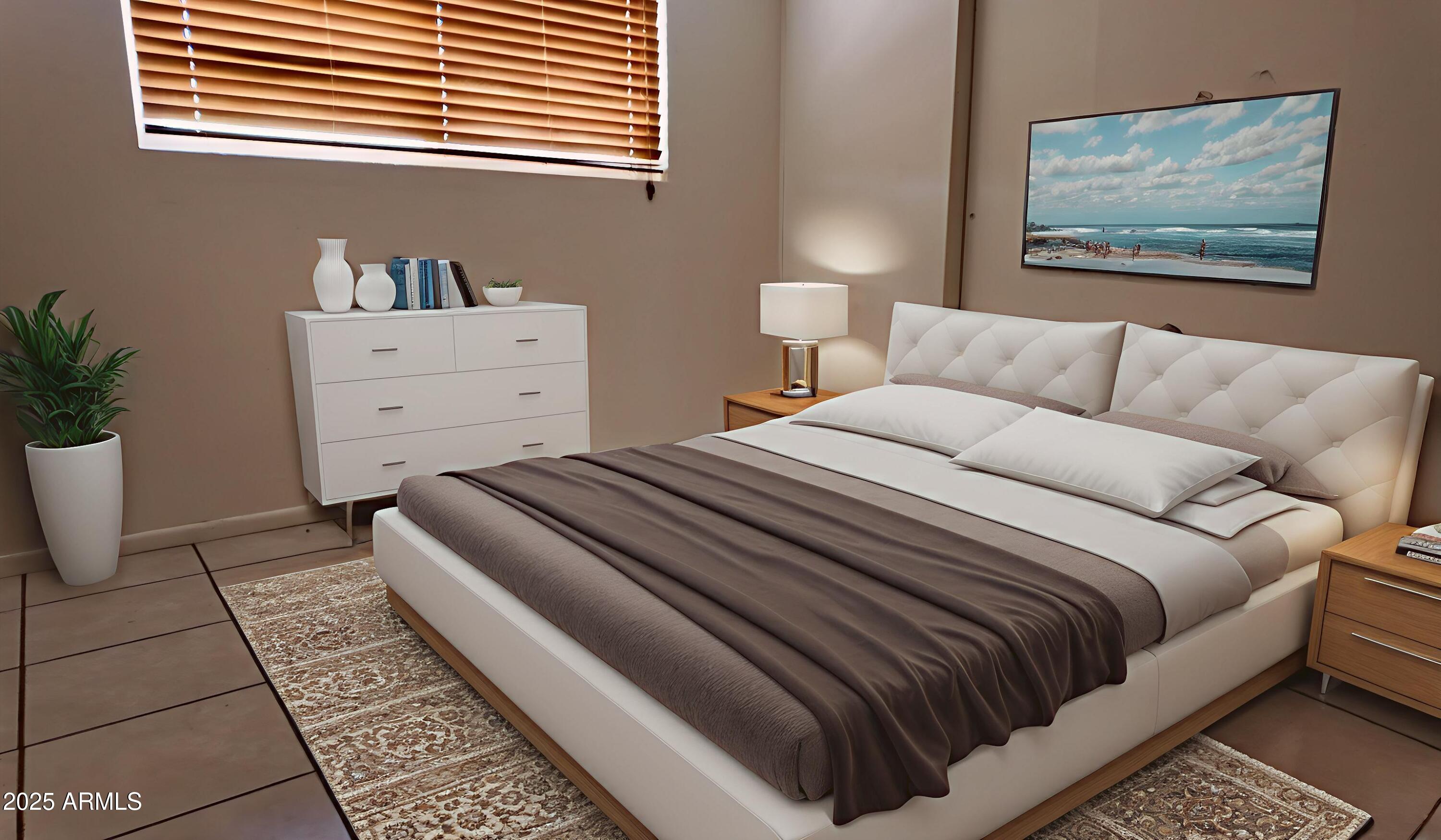 336 Greenwich Road Kearny, AZ 85137 - Photo 14 of 37 a bedroom with a bed and a painting on the wall