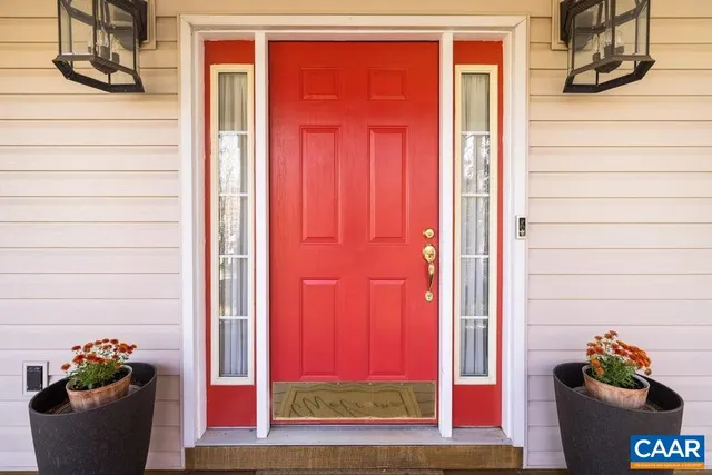 a view of a door and chair