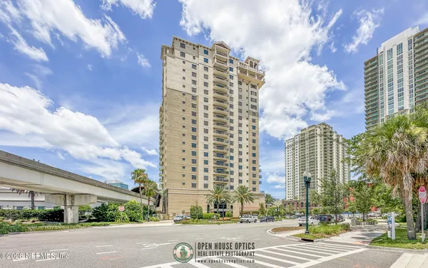 a front view of a building