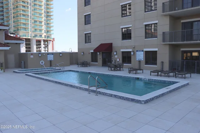 a view of building with outdoor space