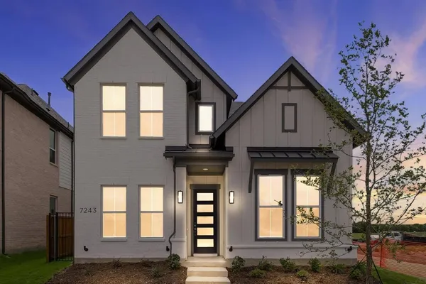 a front view of a house