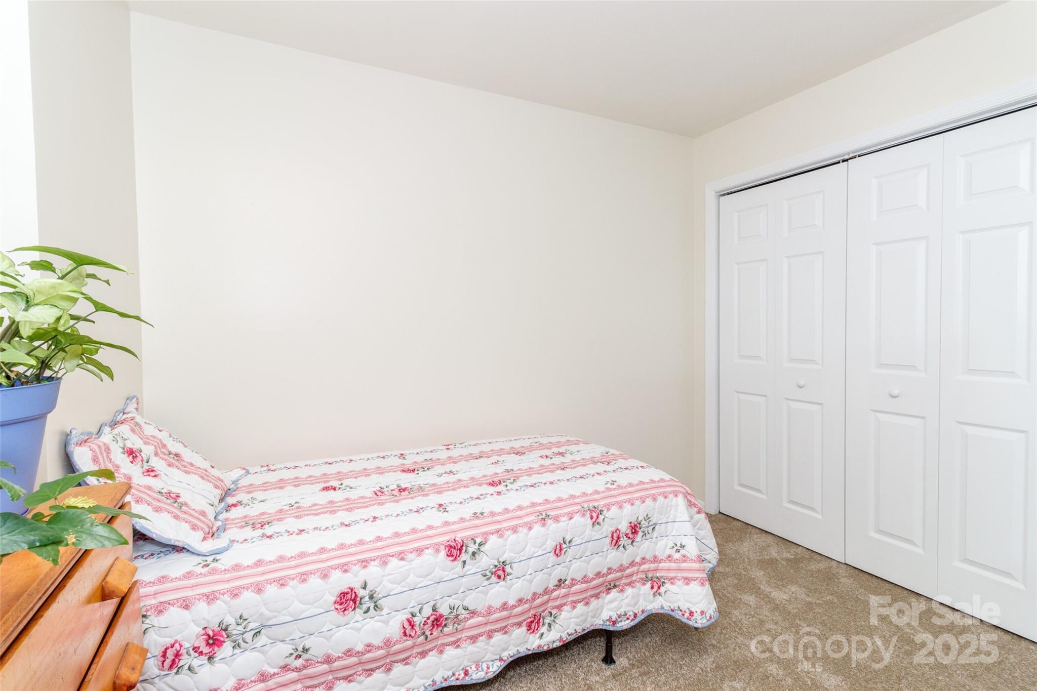 8300 Knights Bridge Road Charlotte, NC 28210 - Photo 26 of 47 a bedroom with a bed and a plant