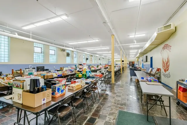 a view of gallery with windows