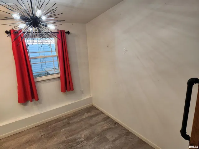 a view of a closet with a small space