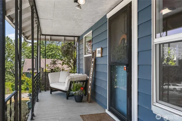 a view of living room filled with furniture