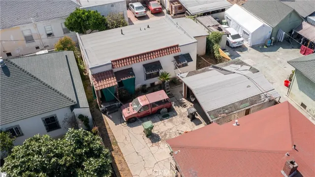 an aerial view of a city with lots of residential buildings