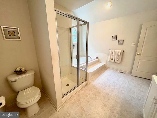 960 Butler Drive Williamstown, NJ 08094 - Photo 27 of 44 a bathroom with a granite countertop toilet a sink and a shower