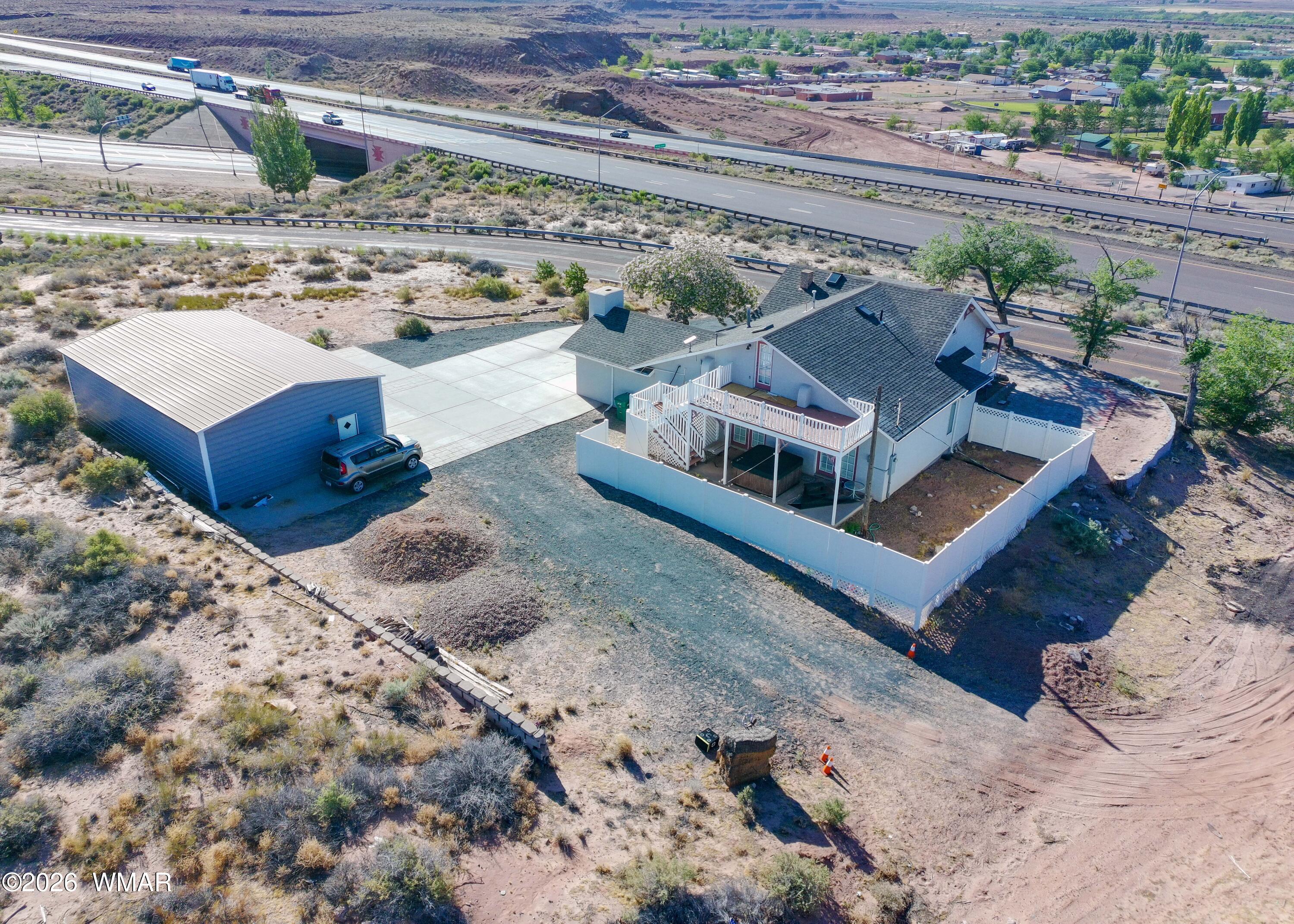 102 Crestview Road Holbrook, AZ 86025 - Photo 48 of 55 Drone Rear View (2)