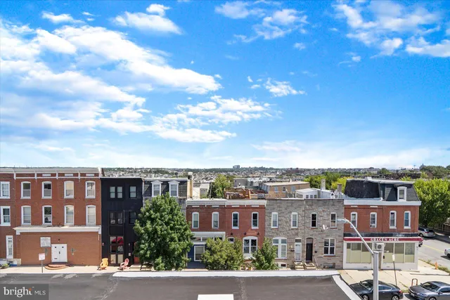 a view of a city that has tall buildings