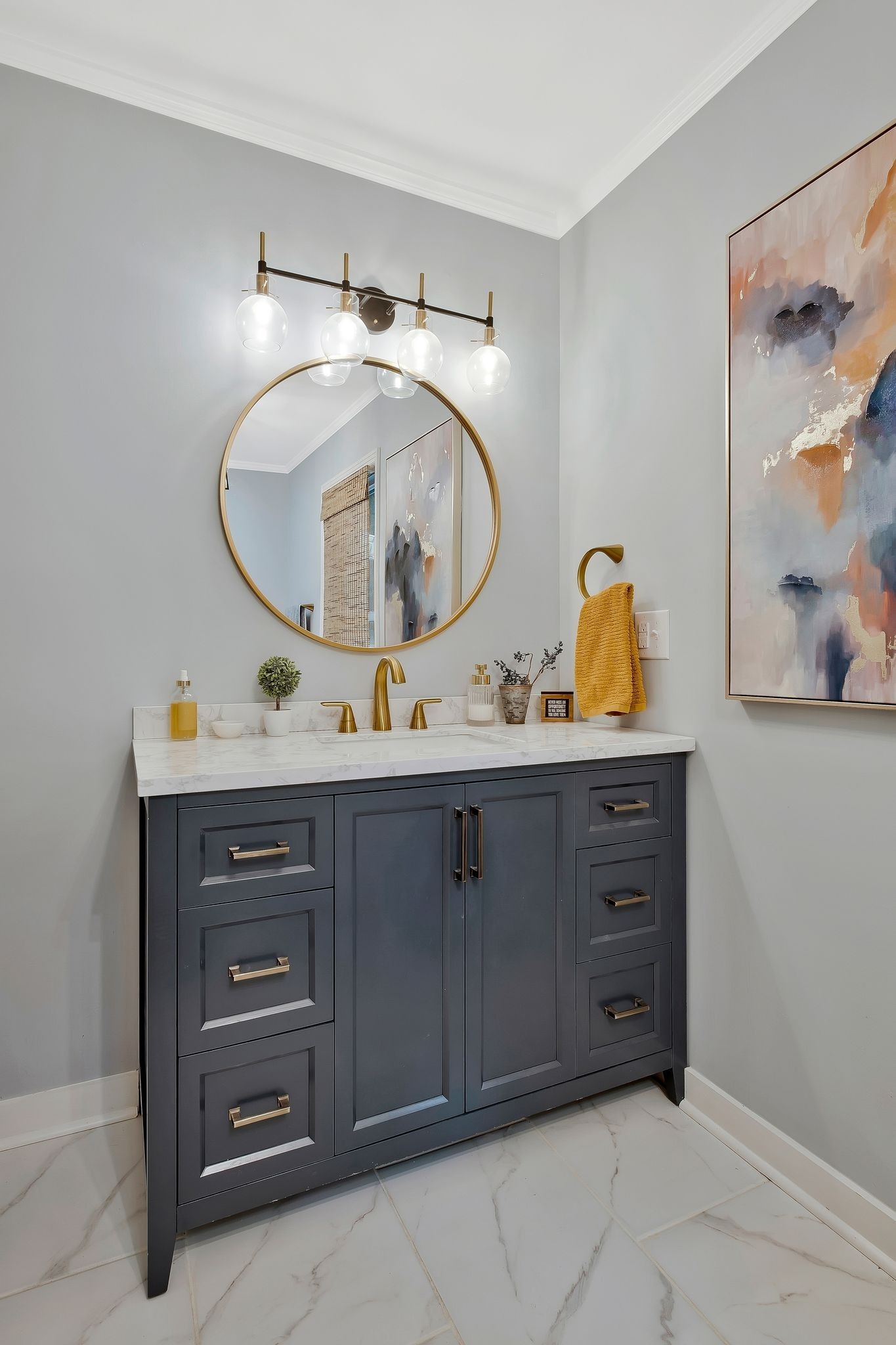 345 Lock 5 Road Lebanon, TN 37087 - Photo 20 of 50 3rd bath features tile flooring, new vanity, mirror and lighting!