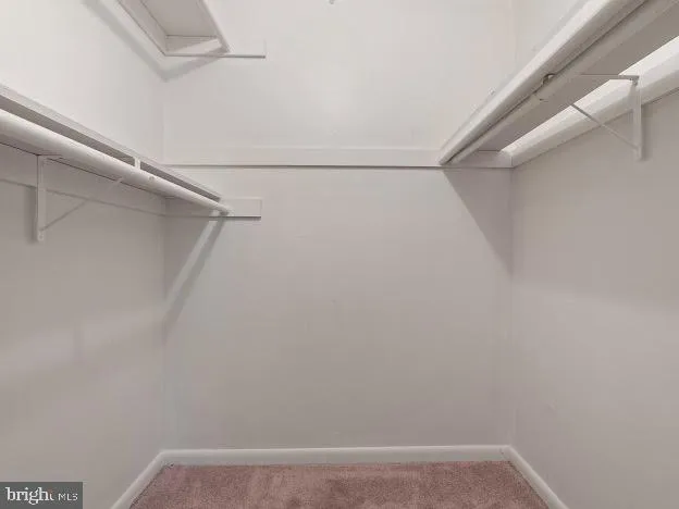 a view of small space with racks on the wall