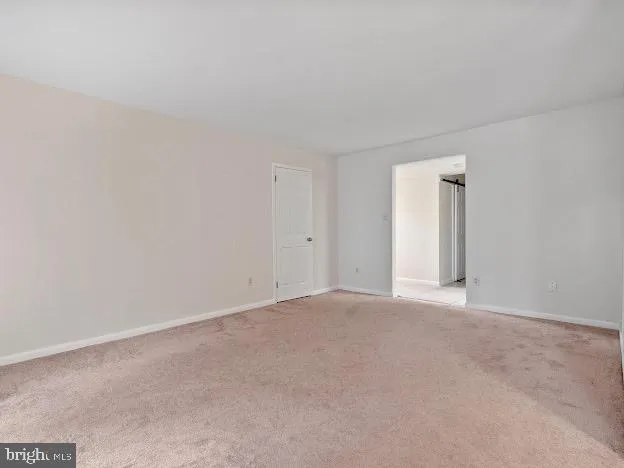 an empty room with an entryway