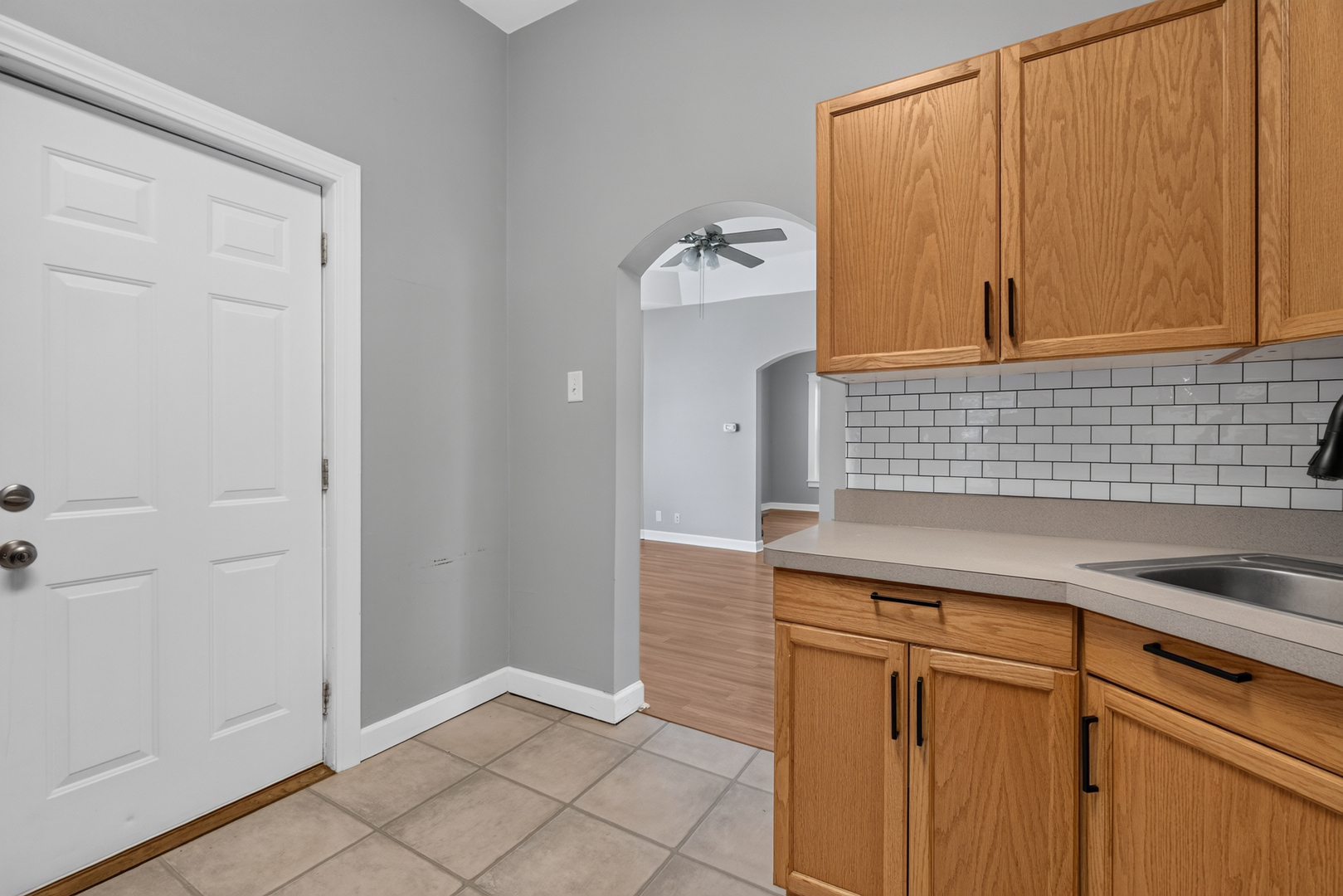 1128 Butler Street Morris, IL 60450 - Photo 17 of 28 a view of kitchen with granite countertop cabinets and sink