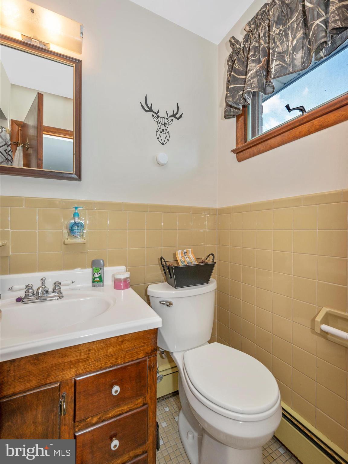 6423 Bikle Road Fayetteville, PA 17222 - Photo 32 of 56 a bathroom with a toilet a sink and mirror