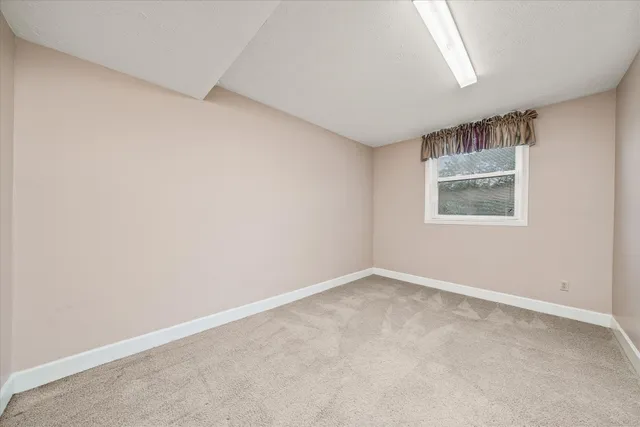 a view of a grassy field with trees