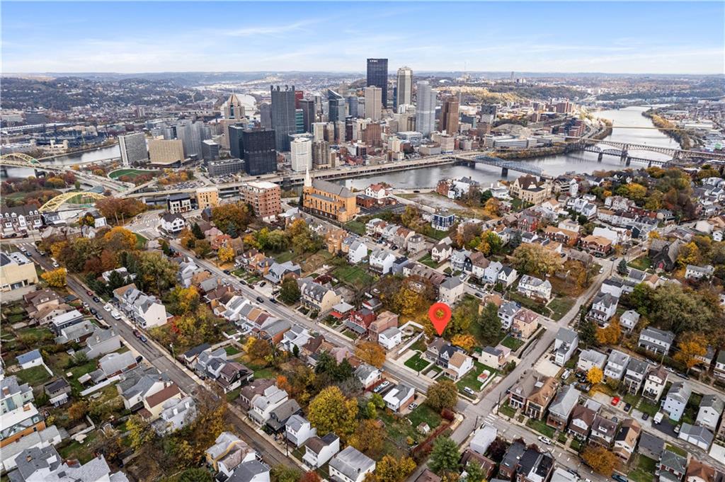 179 Merrimac Street Pittsburgh, PA 15211 - Photo 33 of 37 an aerial view of a city with lots of residential buildings