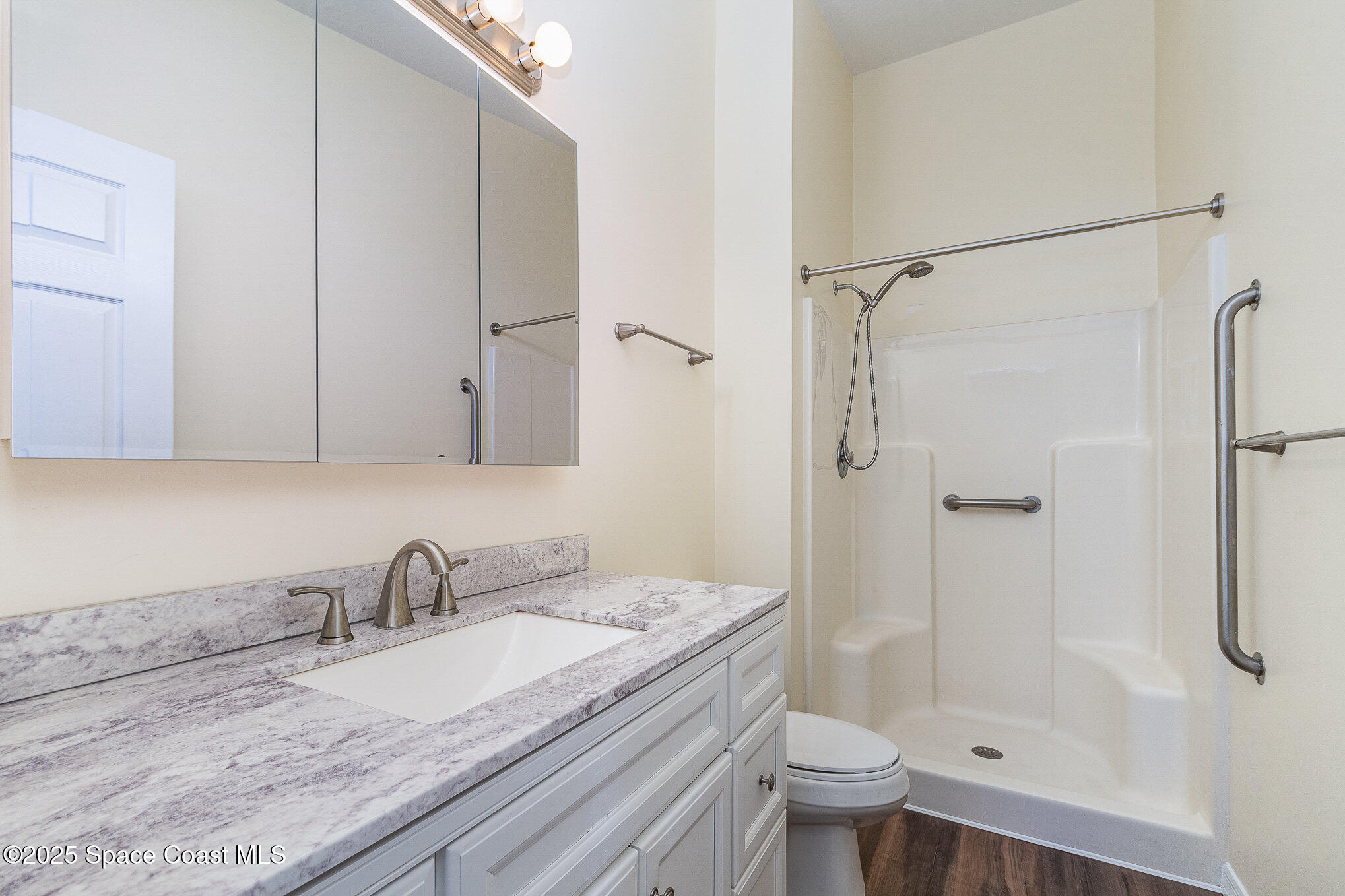 1920 Quail Ridge Court, Unit 2101 Cocoa, FL 32926 - Photo 18 of 50 Primary Shower, grab bars