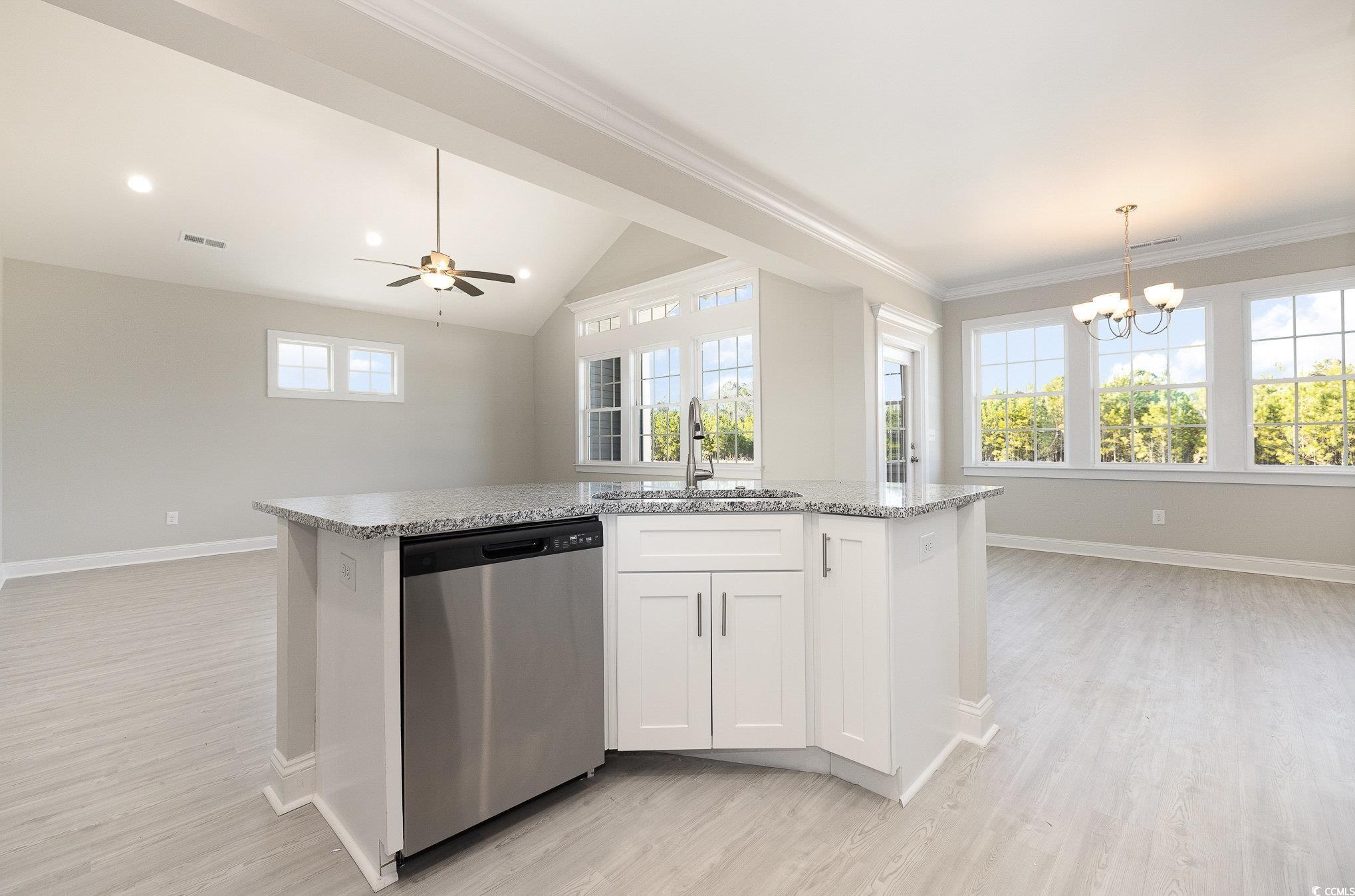 381 Log Cabin Road Loris, SC 29569 - Photo 15 of 35 Kitchen with white cabinetry, dishwasher, sink, li