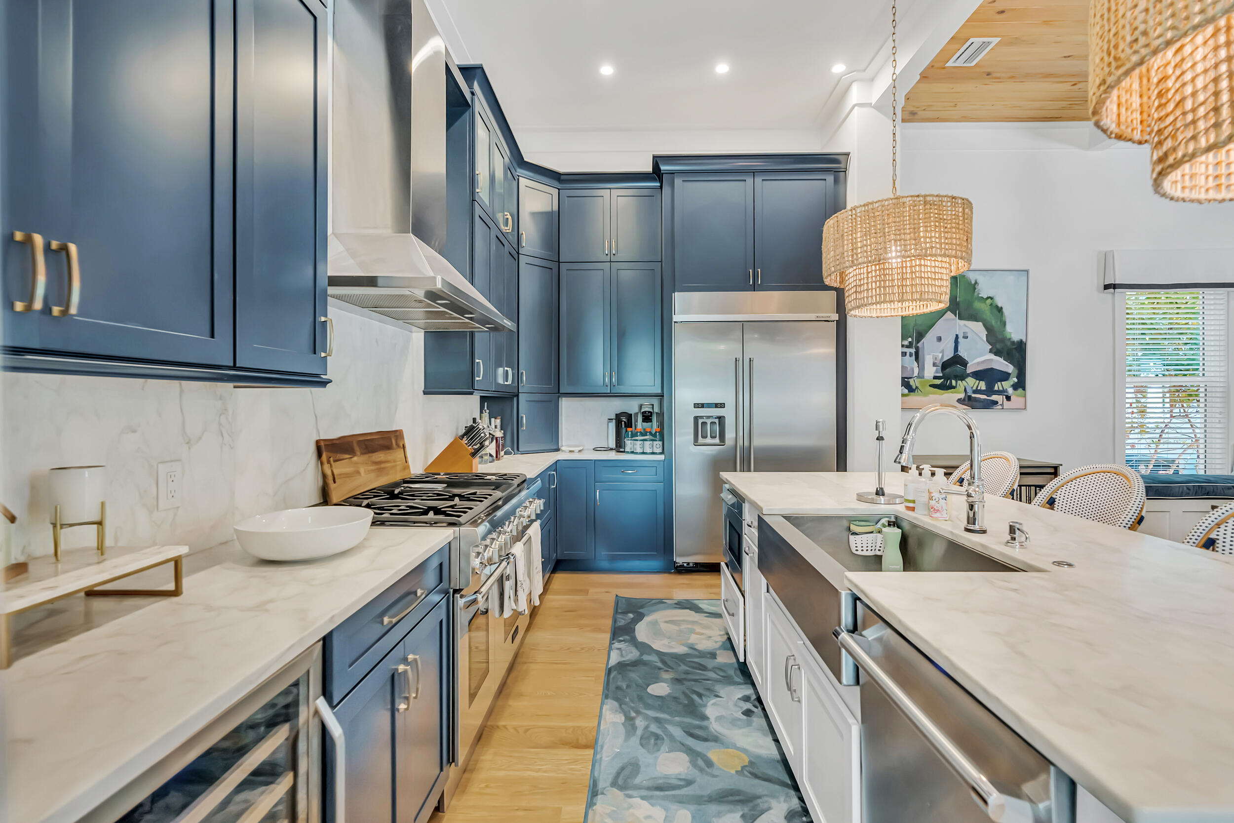 84 Pine Crest Circle Inlet Beach, FL 32461 - Photo 24 of 74 a kitchen with stainless steel appliances granite countertop a stove a sink dishwasher and a refrigerator