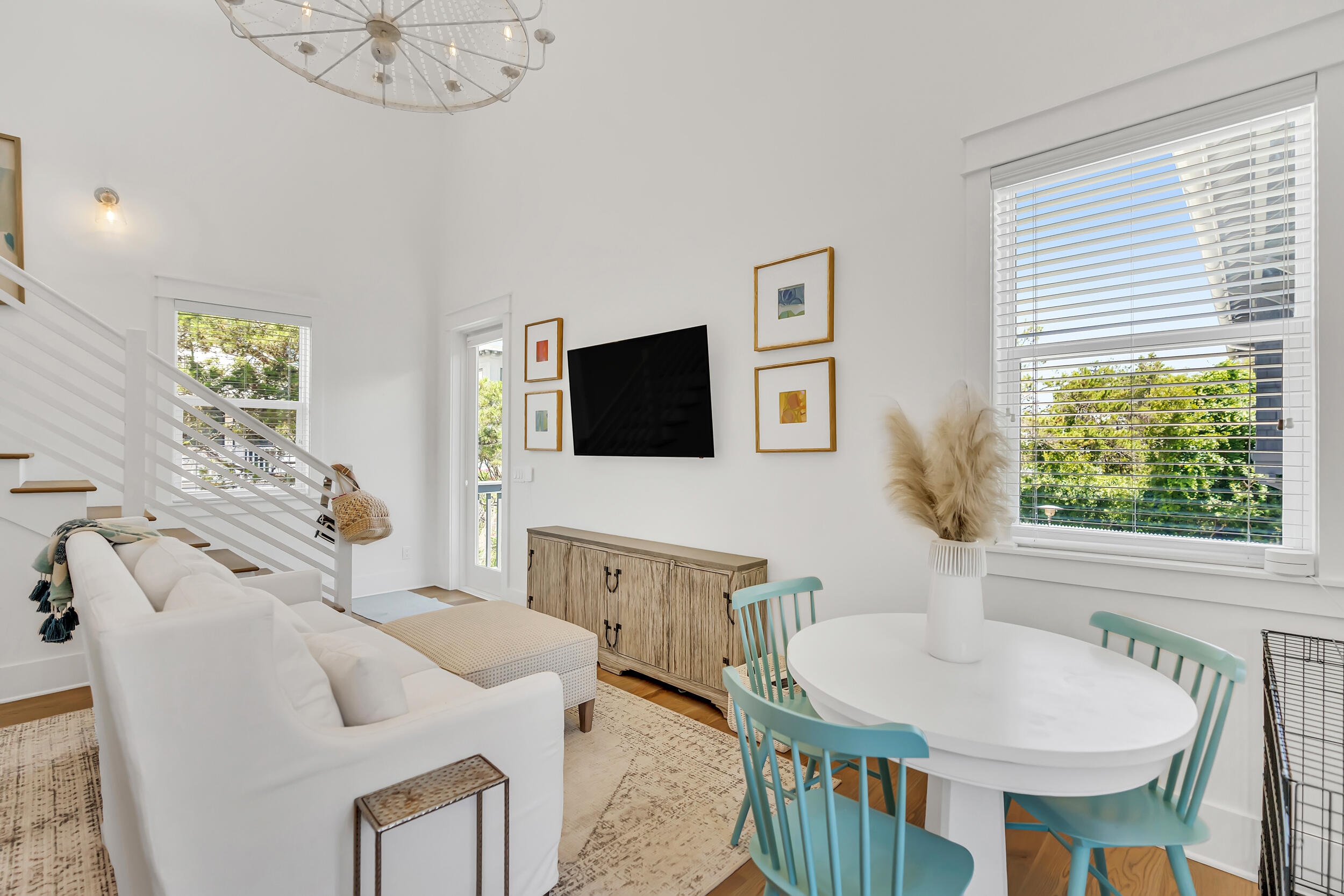 84 Pine Crest Circle Inlet Beach, FL 32461 - Photo 52 of 74 a living room with furniture a flat screen tv and a window