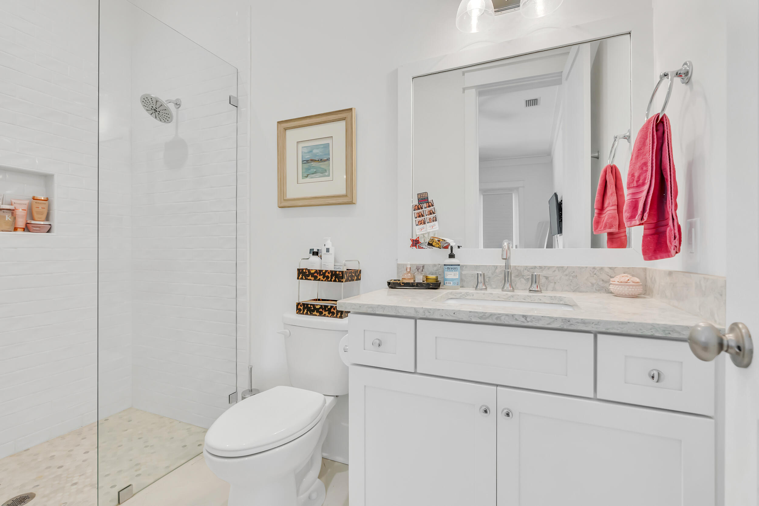 84 Pine Crest Circle Inlet Beach, FL 32461 - Photo 57 of 74 a bathroom with a sink vanity and toilet