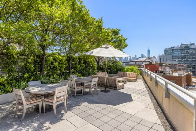 a view of a city from a balcony