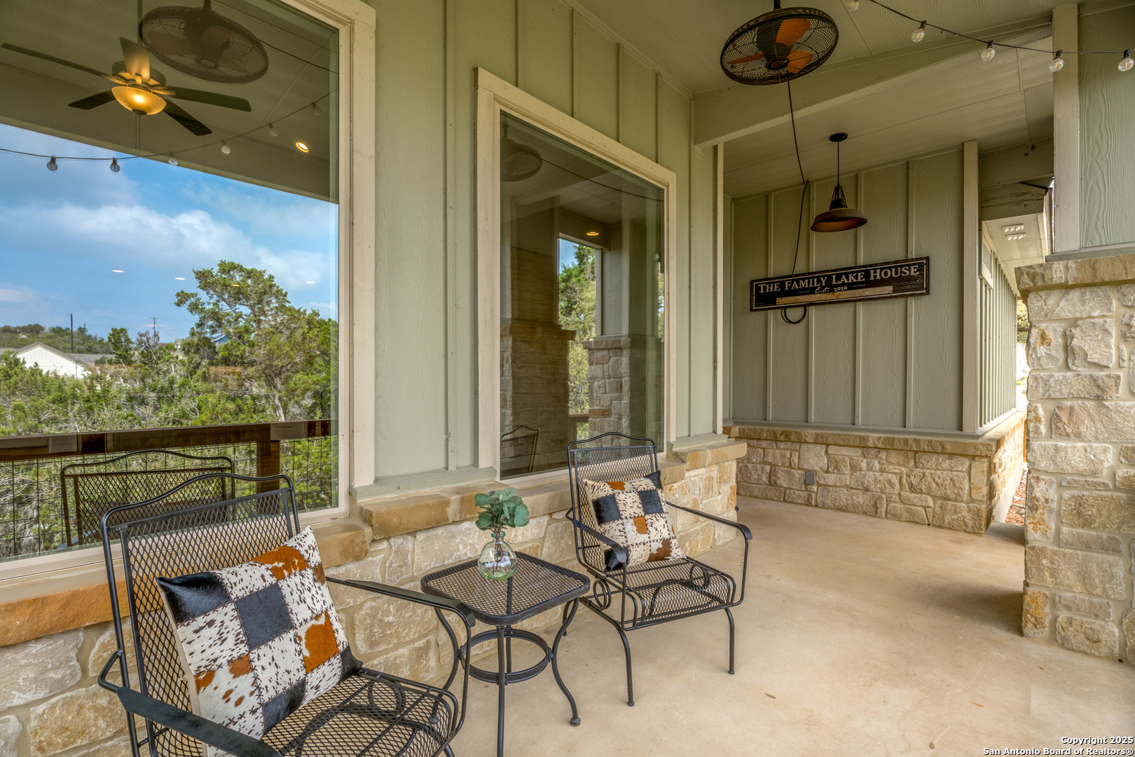 1039 Primrose Path Spring Branch, TX 78070 - Photo 4 of 30 a balcony with furniture and wooden floor