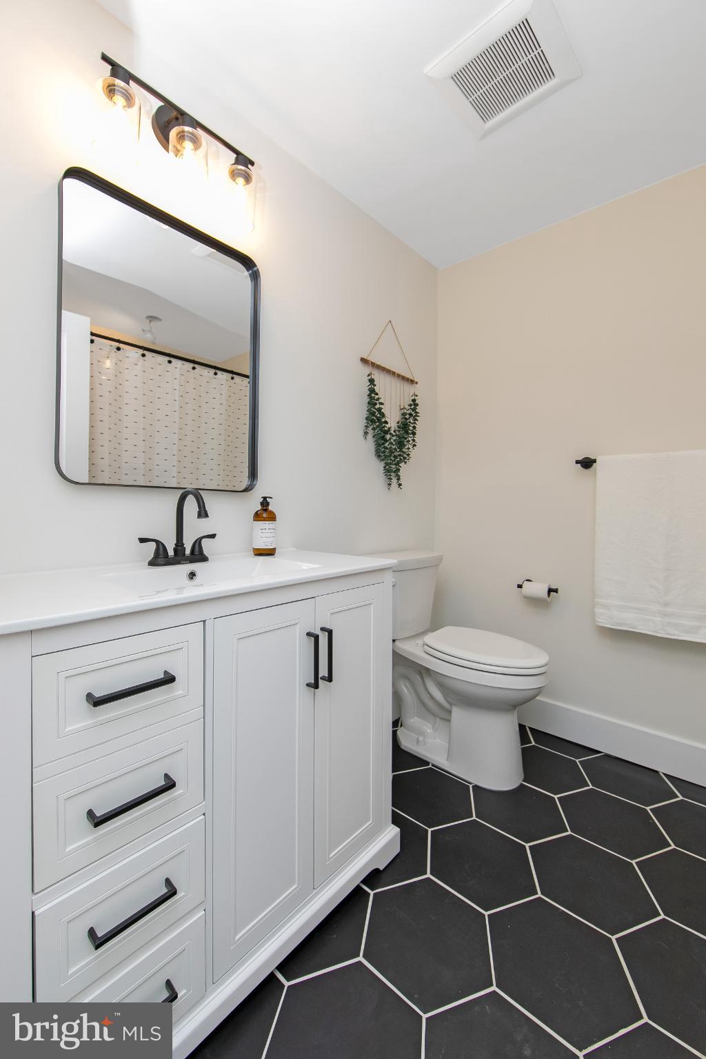 22 Scenic Road Springfield, PA 19064 - Photo 37 of 56 a bathroom with a toilet a sink and mirror