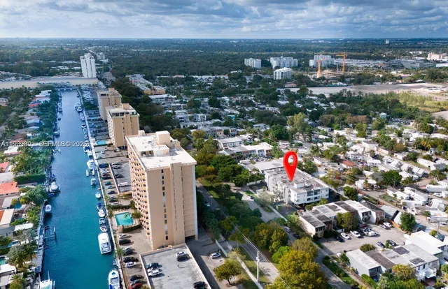 an aerial view of multiple house