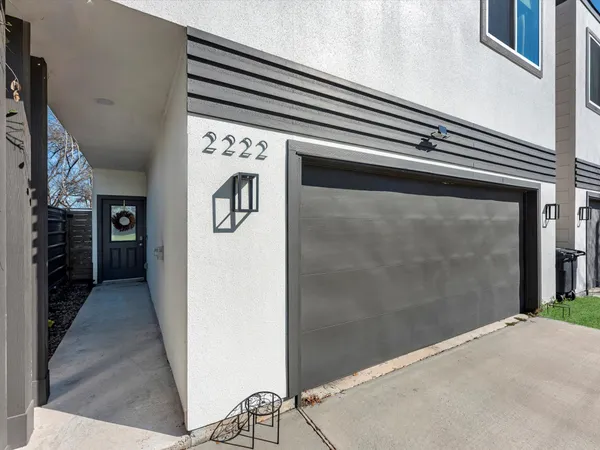a view of a hallway with entryway