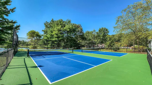 a view of an outdoor space and swimming pool