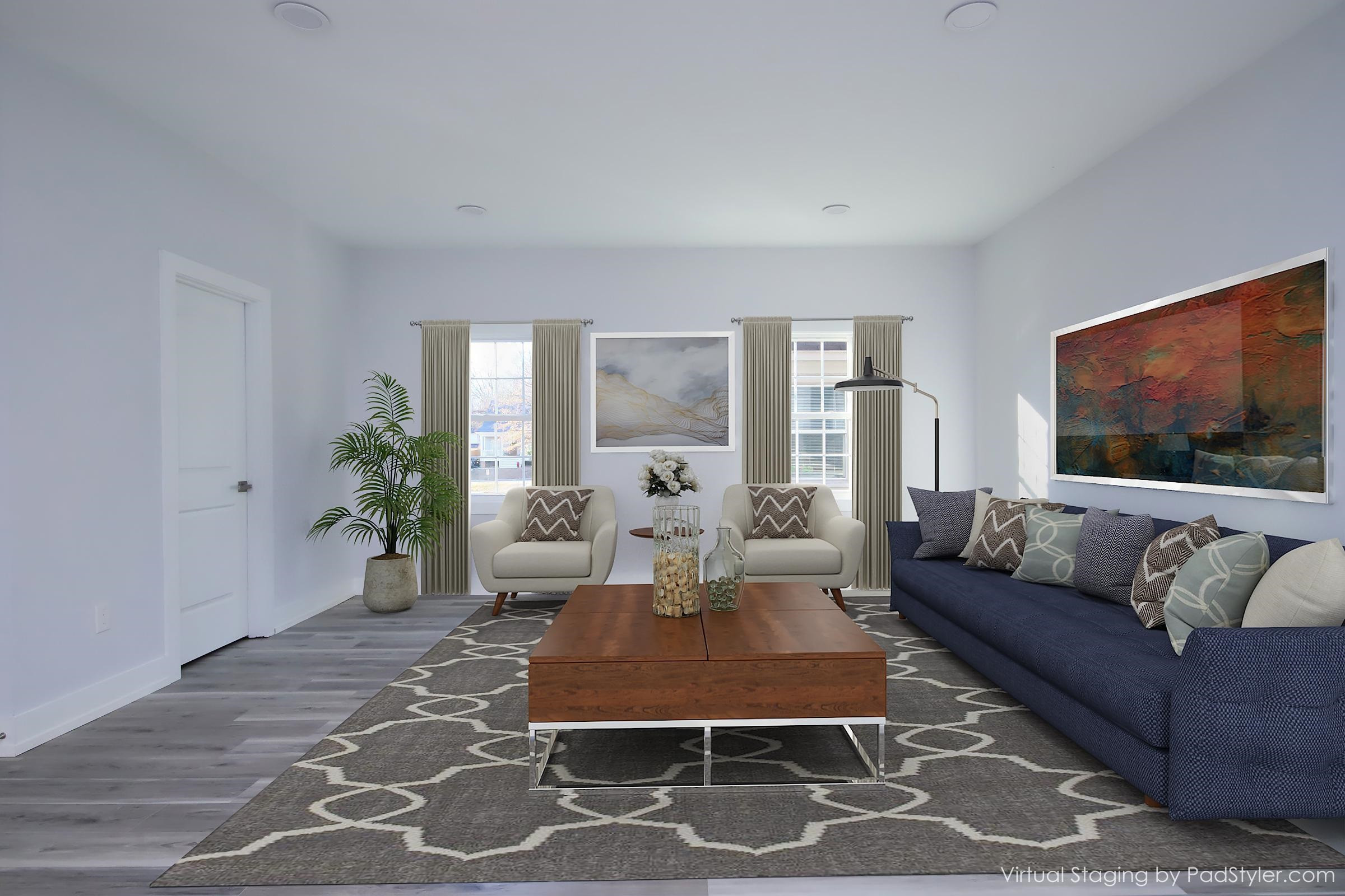 1412 East Jones Street Raleigh, NC 27610 - Photo 9 of 54 Staged Livingroom