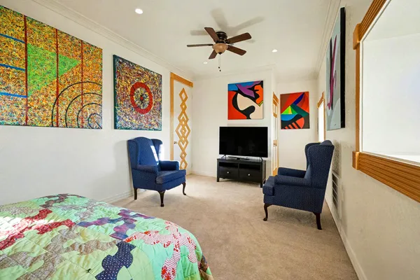 a view of railway station with sitting area