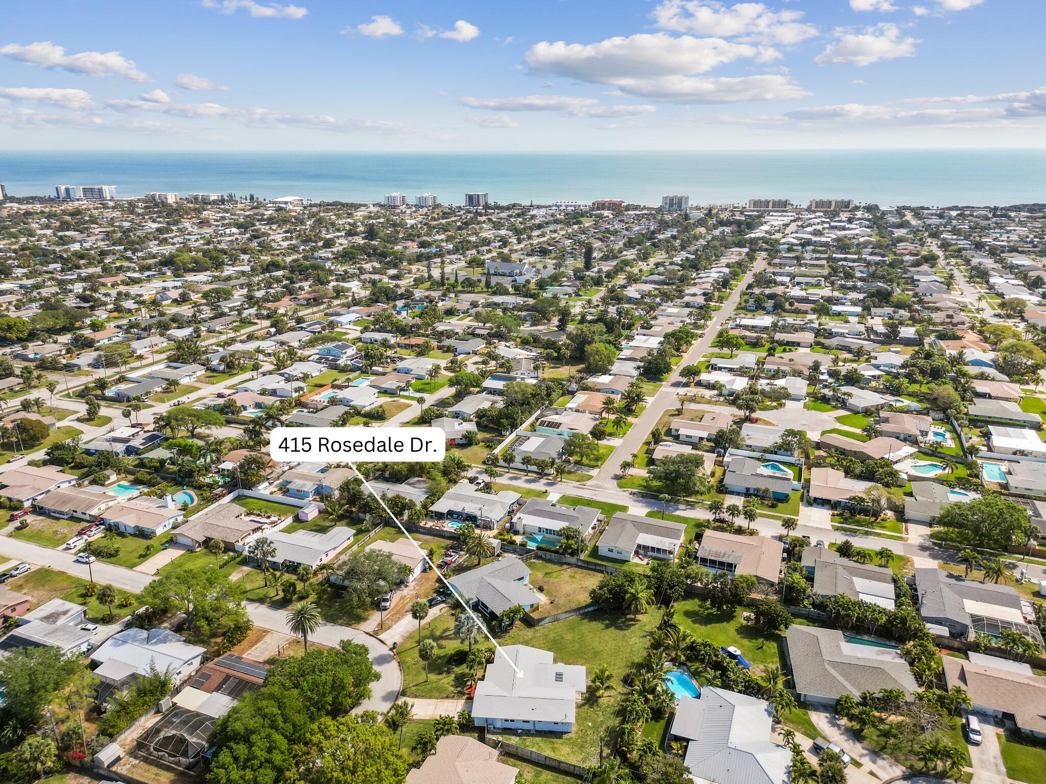 415 Rosedale Drive Satellite Beach, FL 32937 - Photo 40 of 52 an aerial view of a city