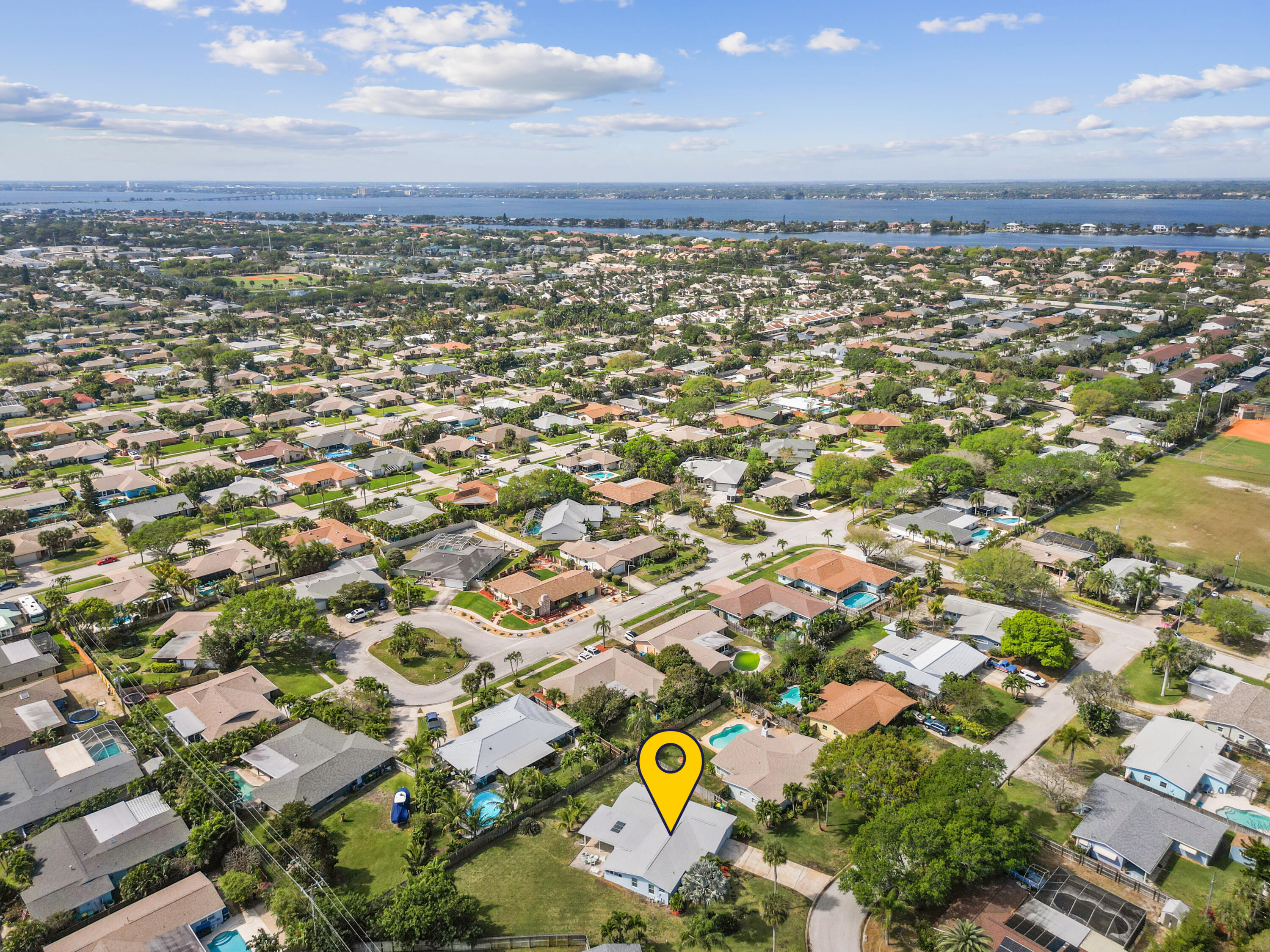 415 Rosedale Drive Satellite Beach, FL 32937 - Photo 4 of 52 Aerial 2 - West