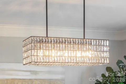 a view of a balcony with a potted plant