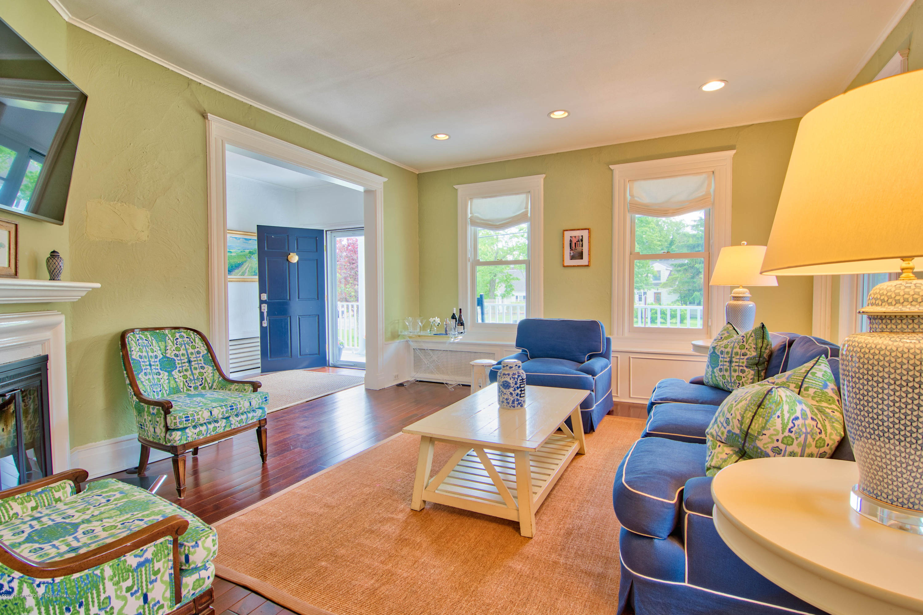 52 Ridge Road Rumson, NJ 07760 - Photo 7 of 34 Living room with fireplace