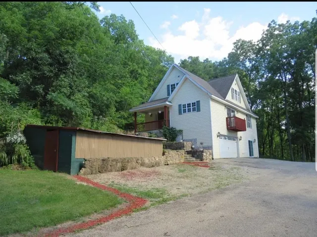 a view of a street view with flower garden