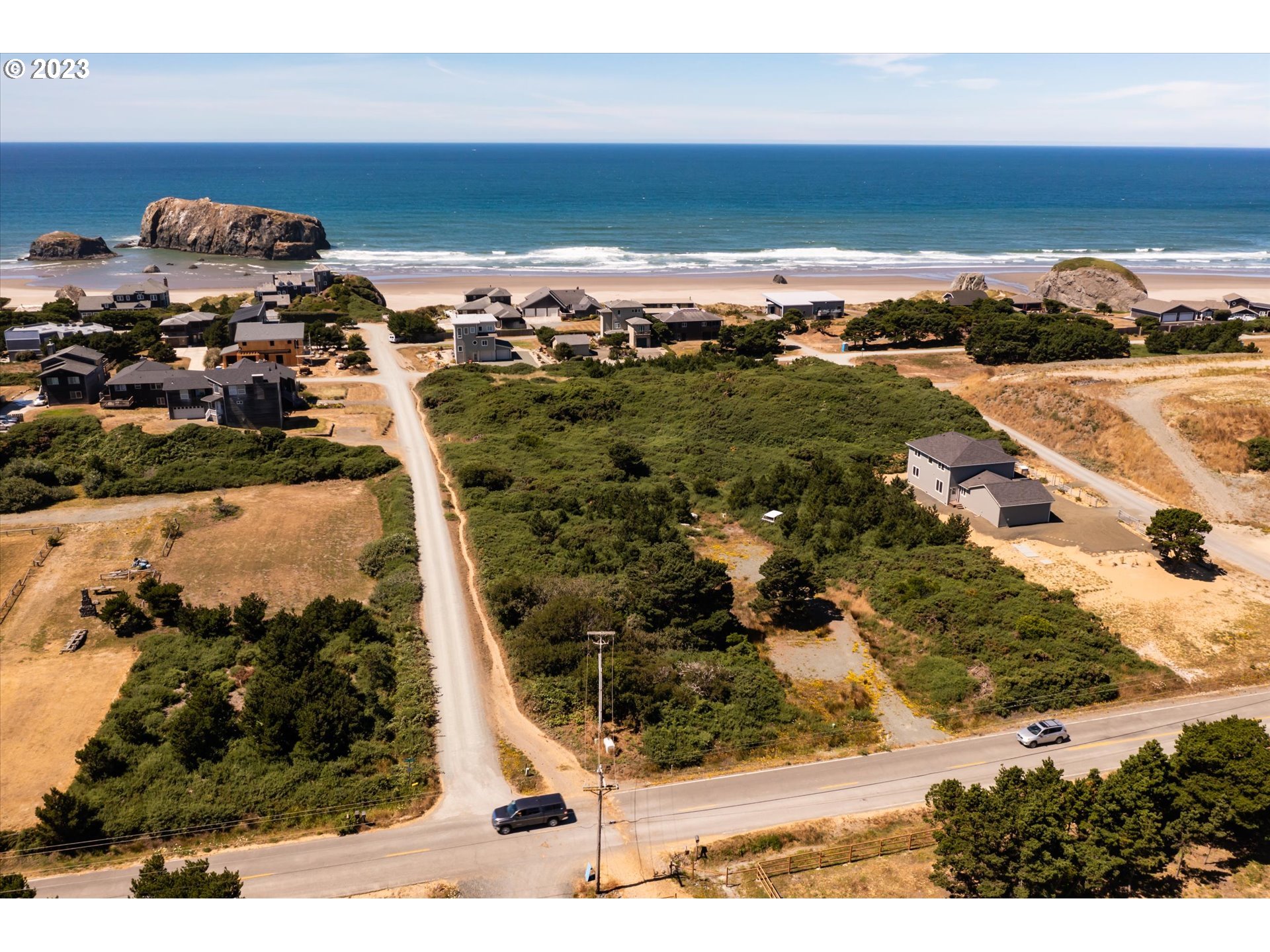 an aerial view of multiple house