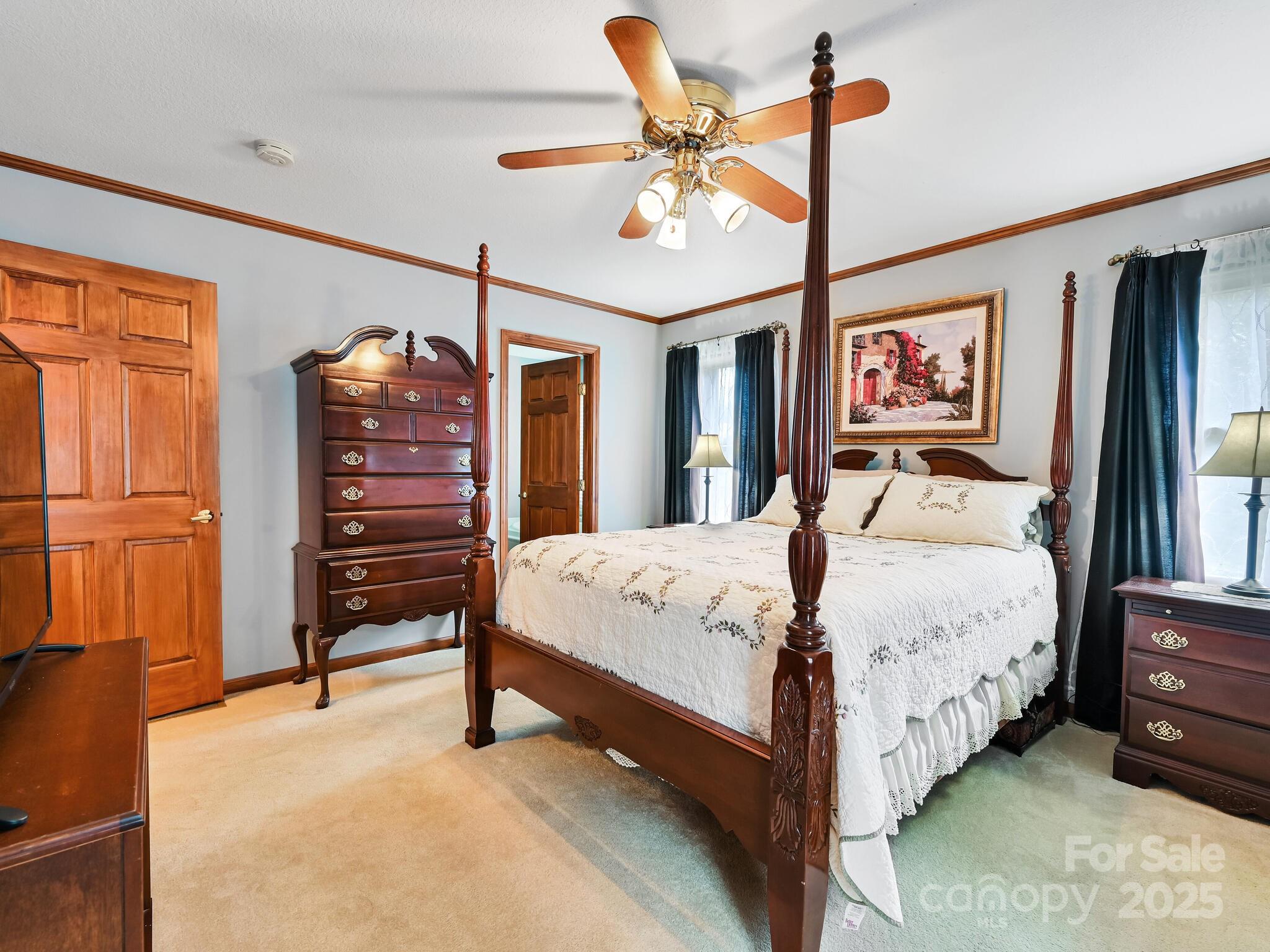 20 Brooks Cove Road Candler, NC 28715 - Photo 32 of 43 a bed room with a bed and a desk