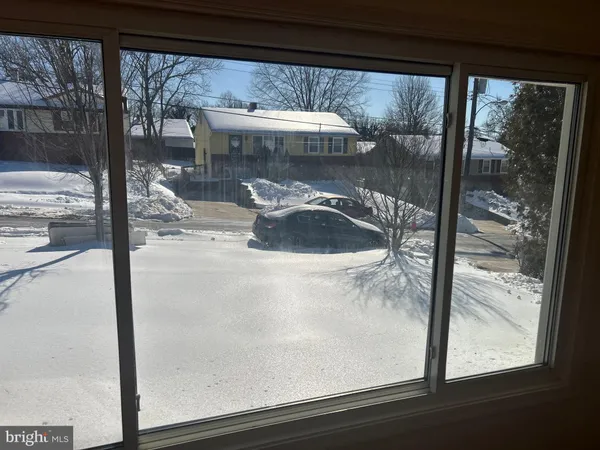 a view of a glass door with a glass door